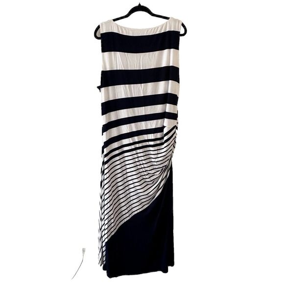 NWT Soft Surroundings‎ Blue White Striped Vela Infinity Maxi Dress Stretch Sz 2X - Picture 8 of 15